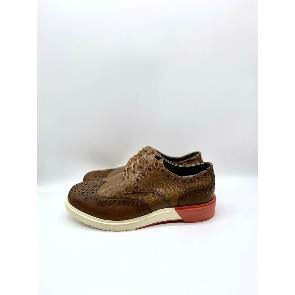 ANTHONY MILES Mens Brown Leather Shoes‎ US Size 7 European ￼41